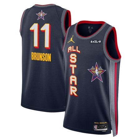 Unisex #11 Jalen Brunson Navy 2025 NBA All-Star Game Swingman Player Jersey